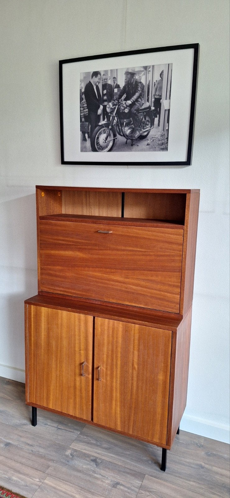 Simplalux Simpla Lux Kast Vintage Secretaire Wandkast MCM, Ophalen, Gebruikt, Mid Century Modern