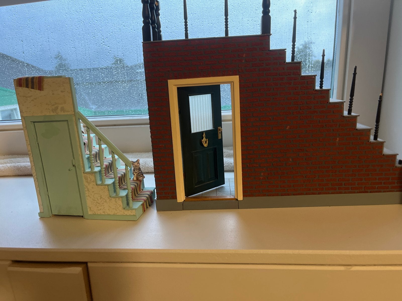 Miniatuur Poppenhuis Trappen en Deur, Ophalen of Verzenden, Gebruikt