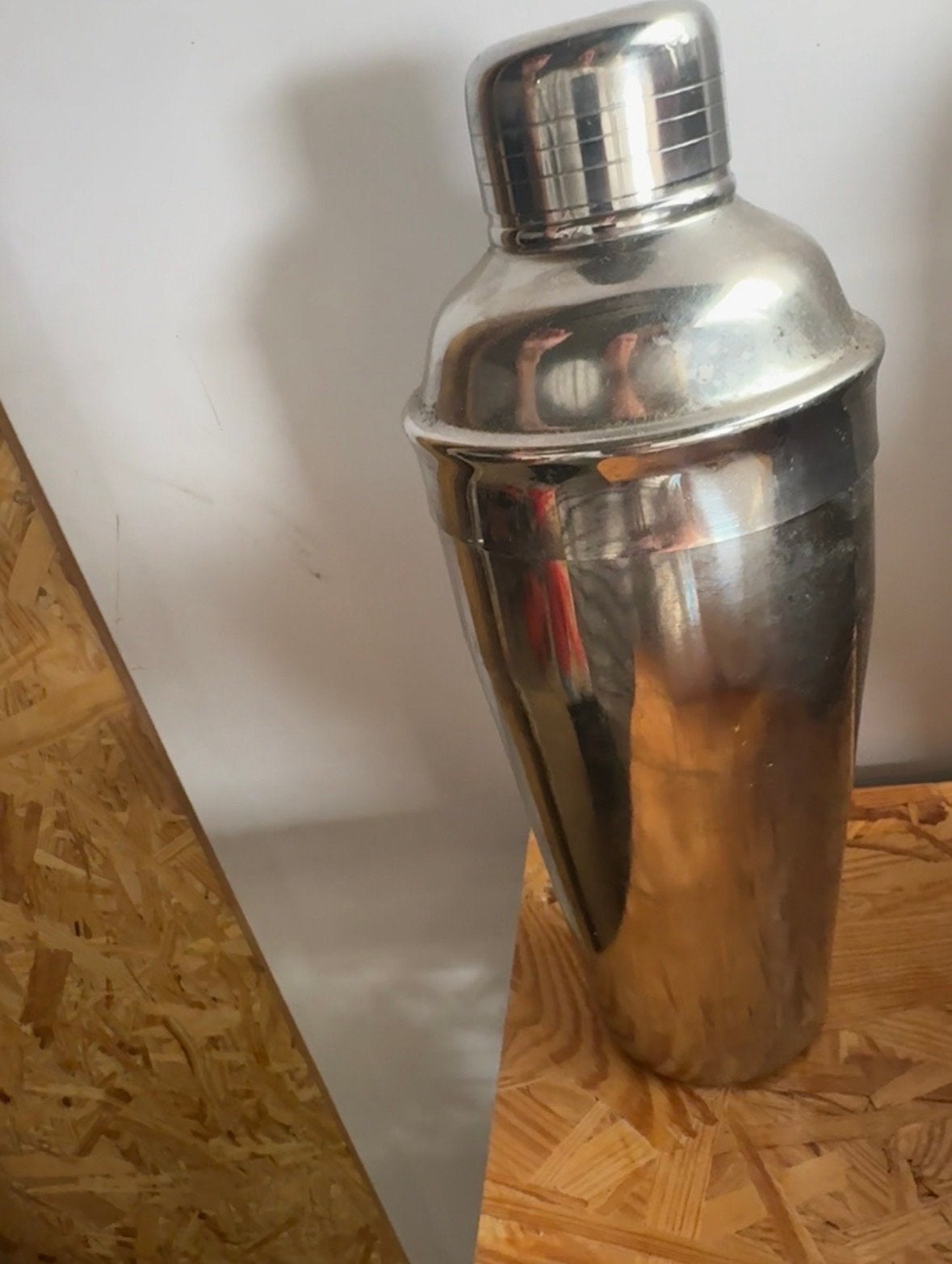 Stijlvolle cocktailshaker van metaal, Zilver, Ophalen of Verzenden, Metaal, Overige typen