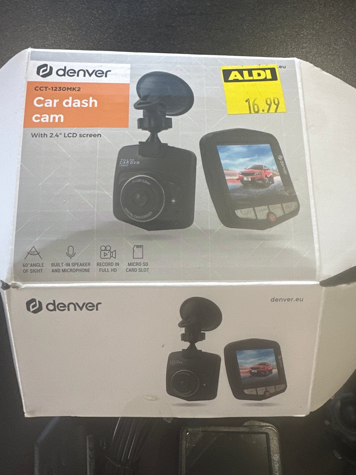 Denver CCT-1230MK2 Car Dash Cam met 2.4" LCD scherm, Ophalen of Verzenden, Nieuw