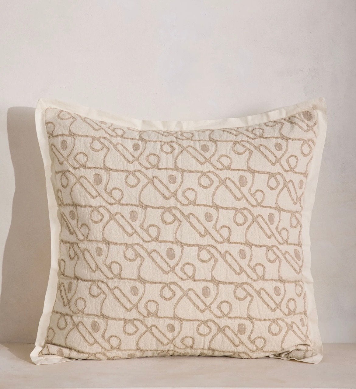 Soho Home Tilney vierkante kussenhoes, Overige merken, Beige, Met print, Nieuw