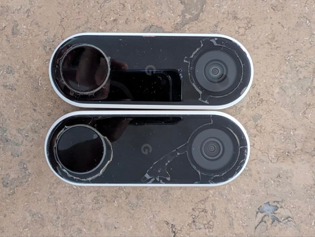 2x Google Nest Deurbel - Slimme Video Deurbel (Defect), Ophalen of Verzenden, Bewegingsdetectiesensor, Gebruikt, Bedraad