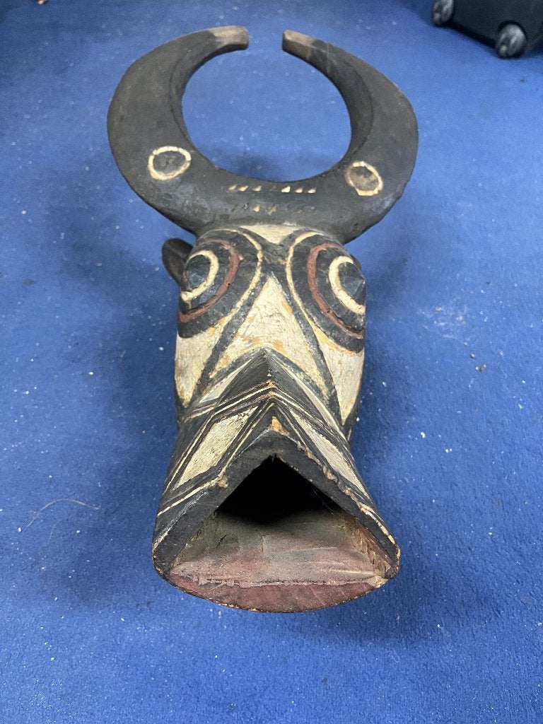 Afrikaans Masker Burkina Faso, Koe/Os, Afrika, Masker, 63 cm, Zwart