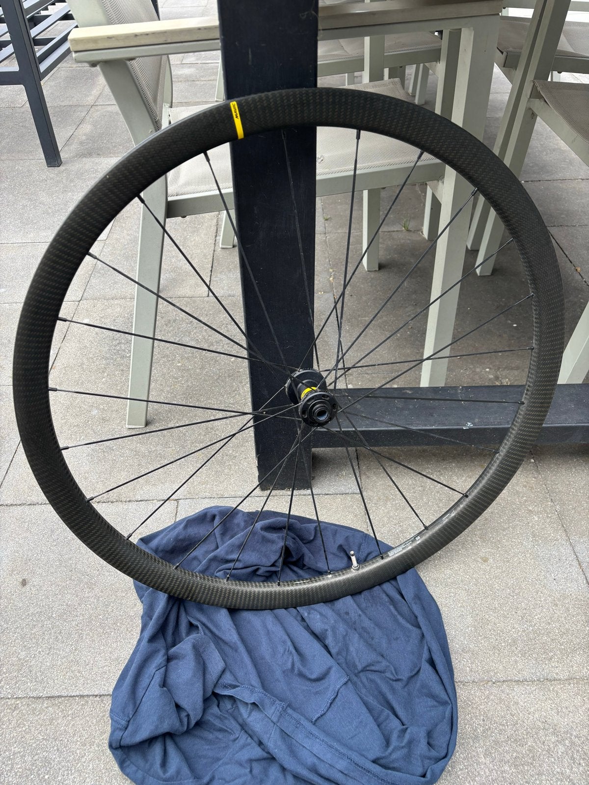Mavic Cosmic SL32 voorwiel met Centerlock Bevestiging, Wiel, Gebruikt, Ophalen of Verzenden, Racefiets