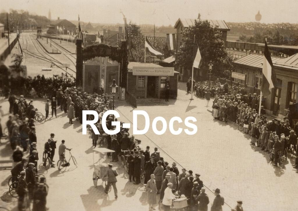 Foto - Opening Tramhalte Wemeldinge, Zeeland 1927 Tram SZB, Foto, Ophalen of Verzenden, Zo goed als nieuw, Voor 1940