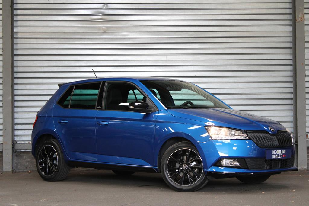 Skoda Fabia 1.0 TSI Monte Carlo |Carplay|Cruise|Sportstoel, Auto's, Skoda, Gebruikt, Euro 6, Blauw, 49 €/maand