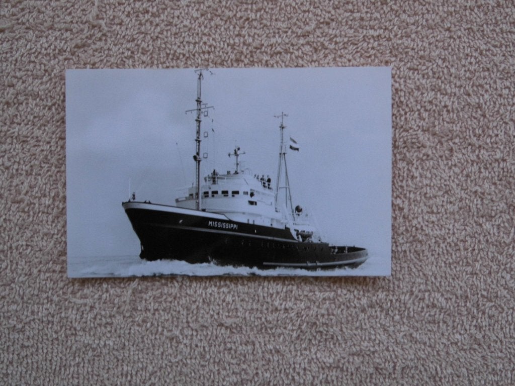 Ansichtkaart Sleepboot Mississippi 4000 pk L. Smit & Co, Ophalen of Verzenden, 1960 tot 1980, Gelopen, Zuid-Holland