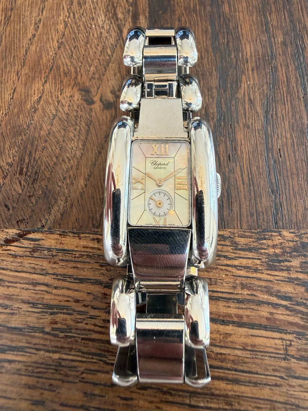 Chopard Geneve Dameshorloge - Elegant en Tijdloos, Sieraden, Tassen en Uiterlijk, Horloges | Dames, Overige merken, Gebruikt, Staal