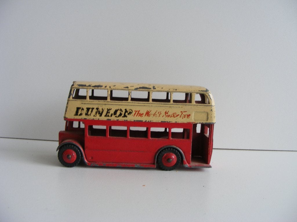 Leyland dubbeldekkerbus, dinky toys, leyland, rood dunlop, Ophalen of Verzenden, Gebruikt, Bus of Vrachtwagen, Dinky Toys
