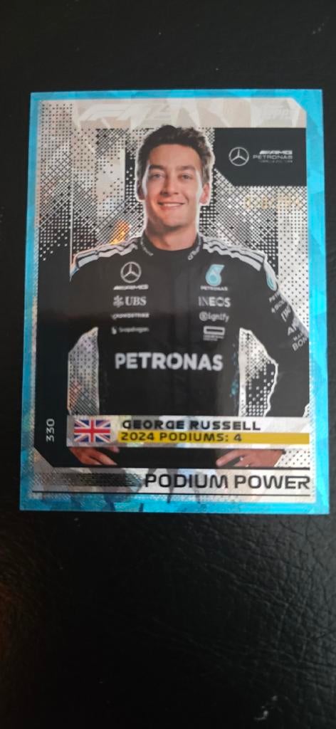 George Russell Podium Power Topps Turbo Attax F1 2025 70/299, Ophalen of Verzenden, Zo goed als nieuw, Formule 1