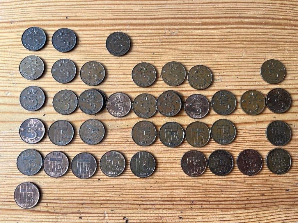40 stuivers, Postzegels en Munten, Munten | Nederland, Losse munt, 5 cent, Koningin Juliana, Ophalen of Verzenden