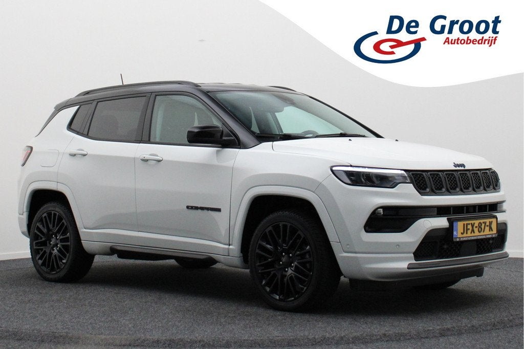Jeep Compass 4xe 240 Plug-in Hybrid Electric S Leer, Virtual, Automaat, Adaptive Cruise Control, Zwart, 4 cilinders