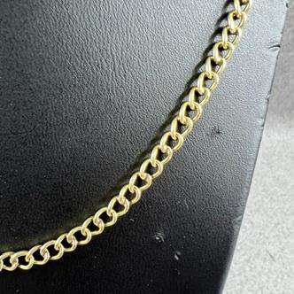 Gouden Ketting | 14k | 17,15g | gourmet | 57cm | 404709, Ophalen of Verzenden, Gebruikt, Goud, Goud