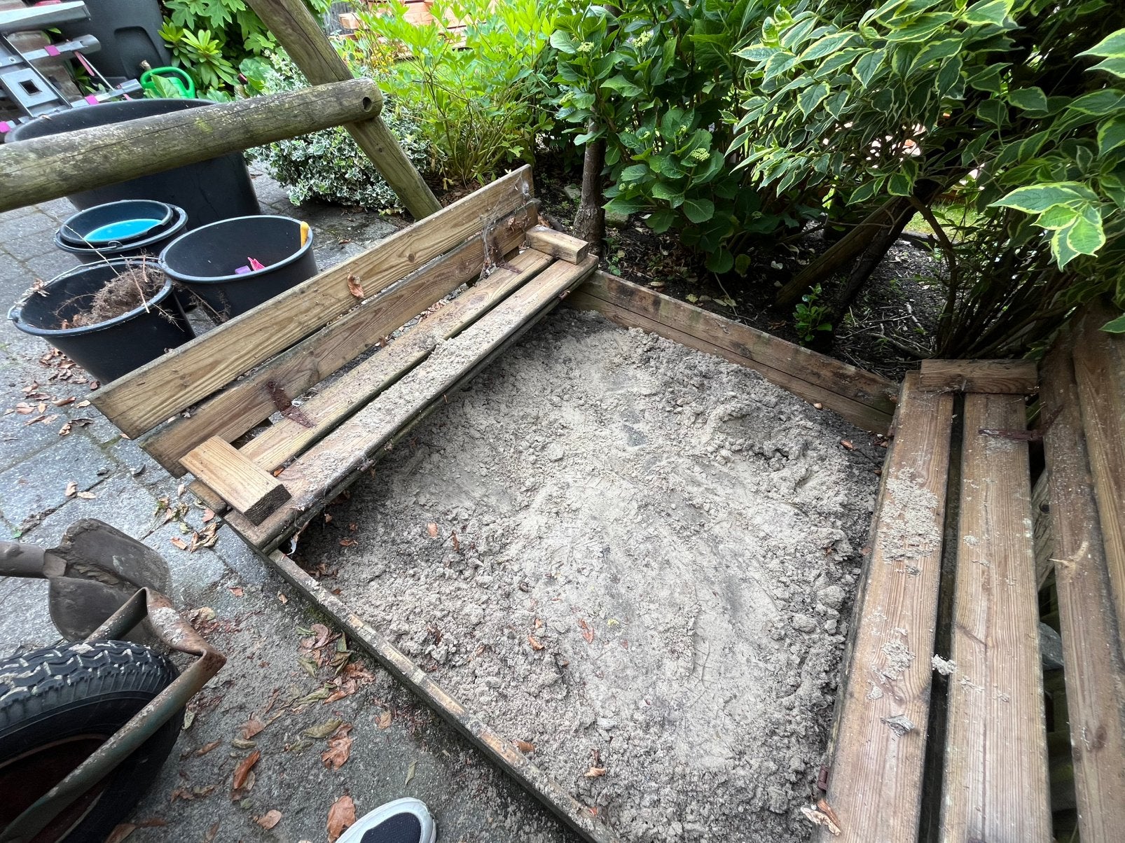Afsluitbare zandbak, Ophalen, Gebruikt