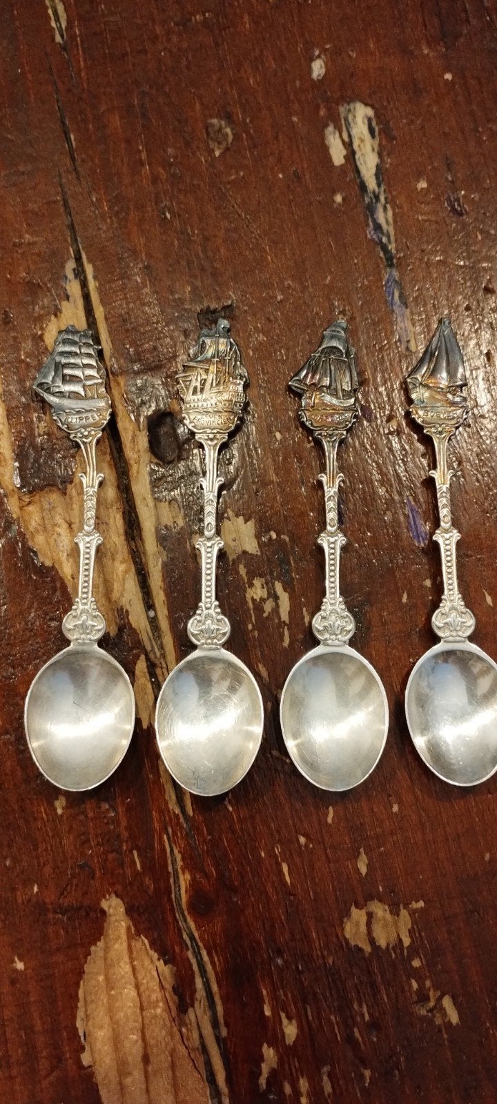 4 verzilverde lepels Douwe Egberts, Ophalen of Verzenden, Zilver