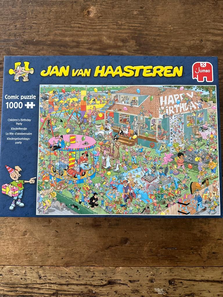 Jan van Haasteren Kinderfeestje 1000 stukjes, Ophalen of Verzenden, 500 t/m 1500 stukjes, Gebruikt, Legpuzzel