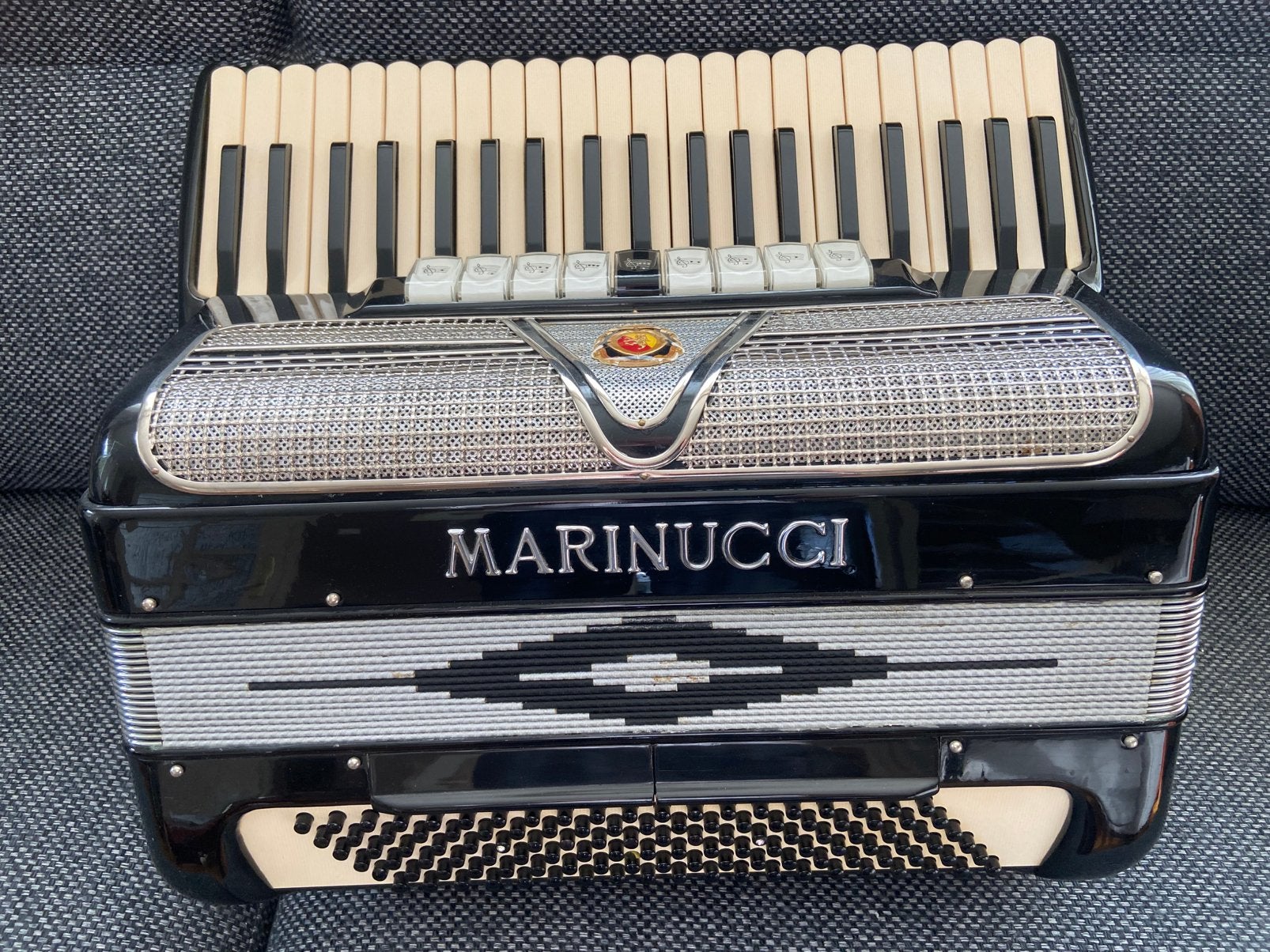 Marinucci mod.850, Gebruikt, Met koffer, Toetsaccordeon, Ophalen of Verzenden