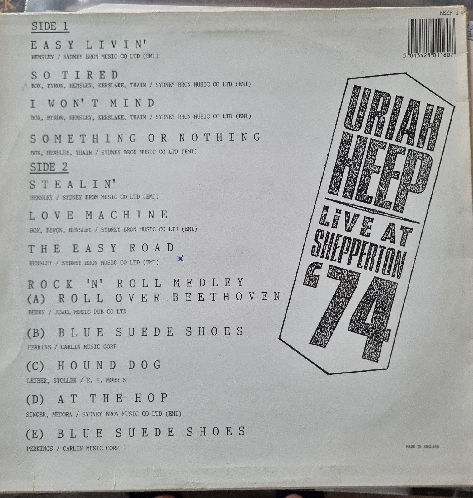 Uriah Heep live at Shepperton '74, Ophalen of Verzenden, Zo goed als nieuw