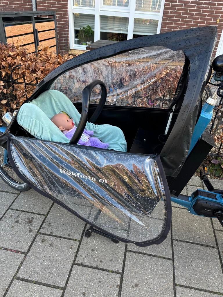 Maxicosi met houder voor bakfiets + maxicosi en hoes, Ophalen of Verzenden, Gebruikt, 1 kind, Overige merken