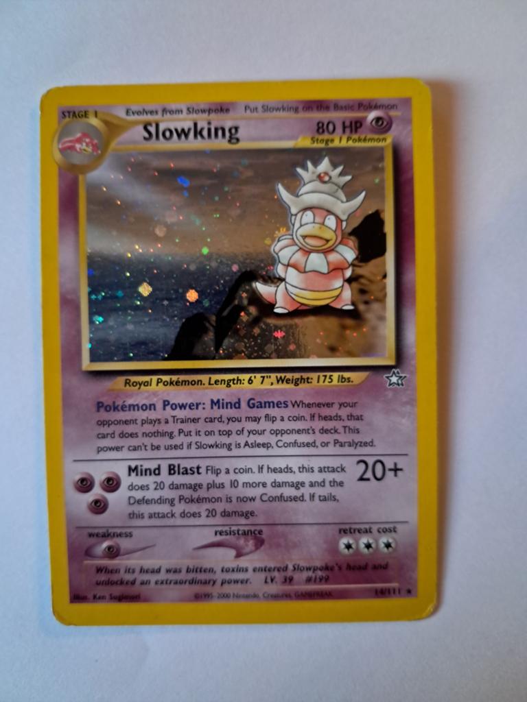 Slowking 14/111 Neo Genesis, Ophalen of Verzenden, Zo goed als nieuw, Losse kaart, Foil