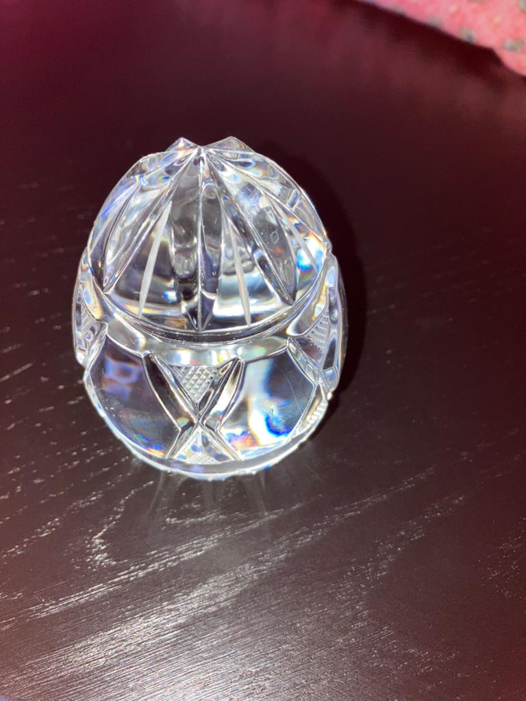 Prachtig kristallen glazen ei ca 8 cm koopje, Ophalen of Verzenden
