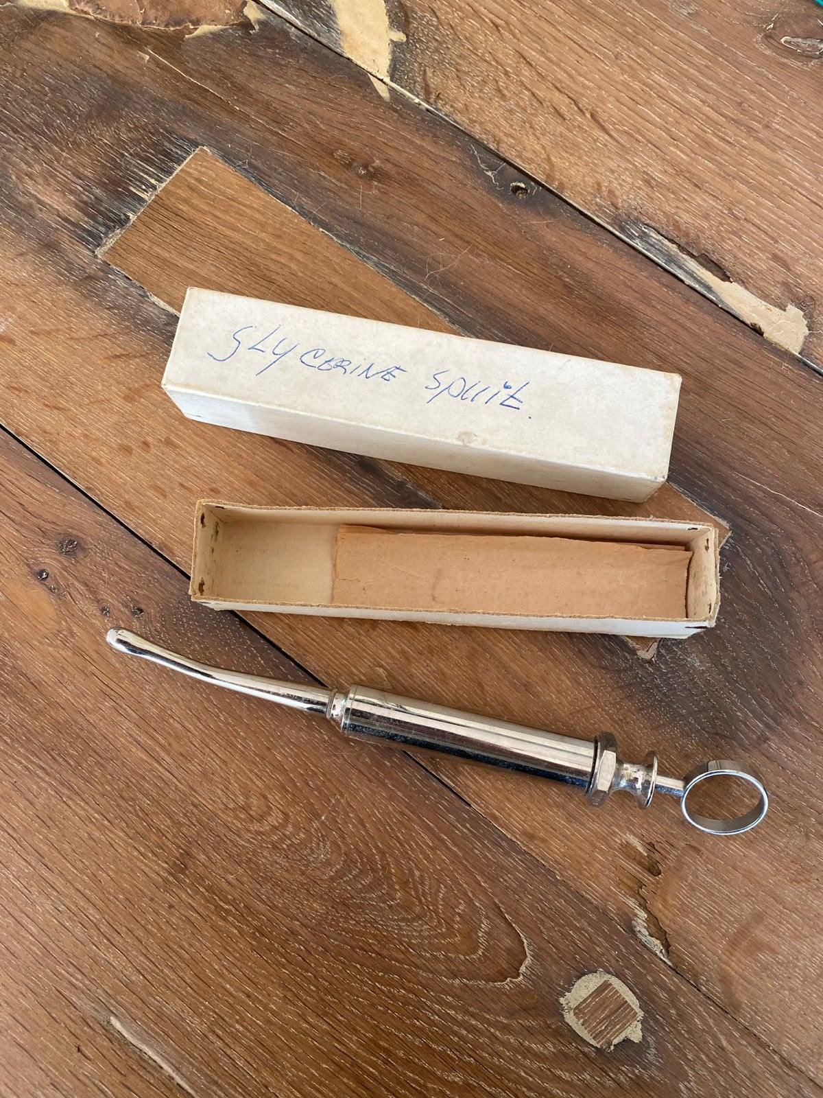 Antieke Glycerine Spuit - Medisch Instrument, Ophalen of Verzenden