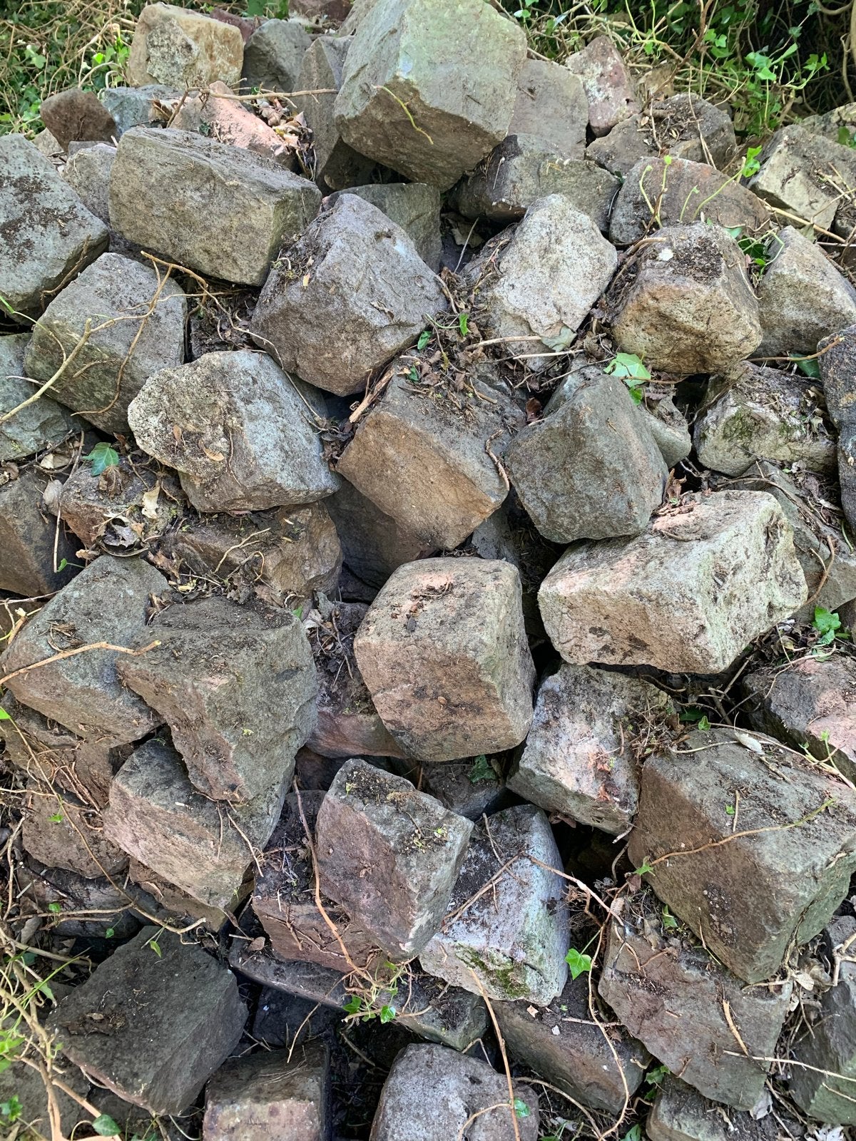 Authentieke Luikse Kasseien Graniet - ca. 7 m², Tuin en Terras, Ophalen, Klinkers, 5 tot 10 m², Zo goed als nieuw