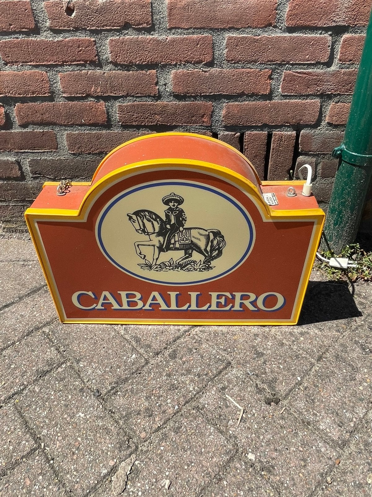 Oude caballero lamp, Verzamelen, Ophalen, Zo goed als nieuw, Reclamebord, Plaat of Schild, Overige merken