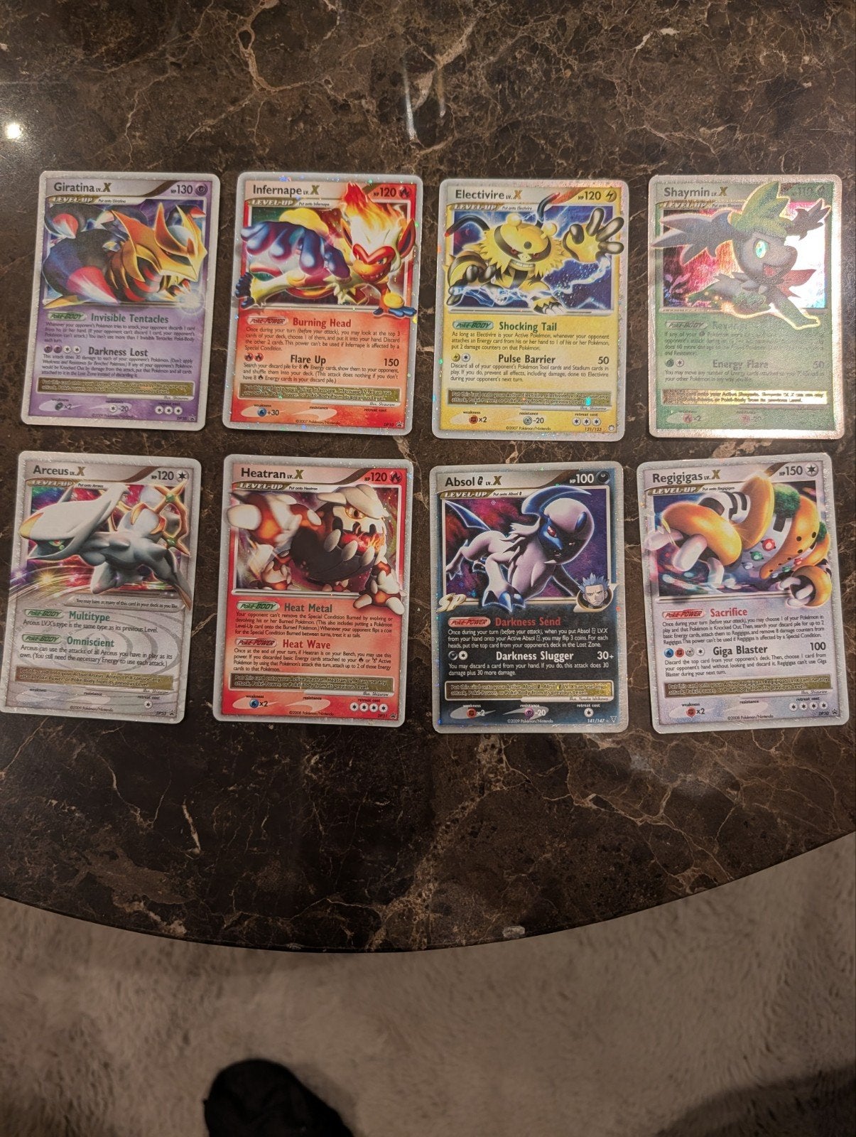Pokémon Lotje LV.X Kaarten (8x), Ophalen of Verzenden