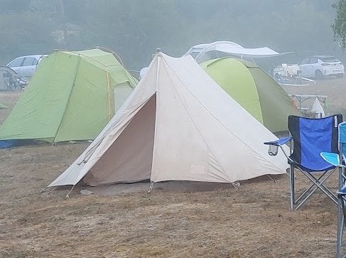 Fijne retro katoenen 2-persoons tent, Ophalen, Gebruikt, Tot en met 2