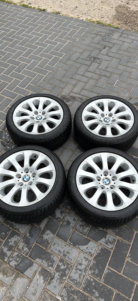 Winterset BMW 3-Serie Breedset zo goed als nieuw nieuwe band, Ophalen, Banden en Velgen, 17 inch, Winterbanden