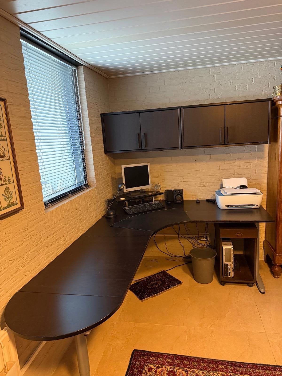 IKEA Galant hoekbureau zwart/bruin, Ophalen, Zwart, Gebruikt, Hoekbureau