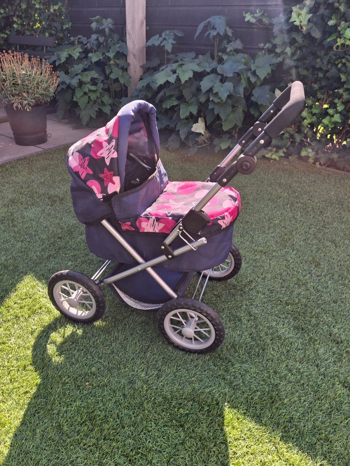Bayer poppenwagen - Duwstang verstelbaar & inklapbaar, Kinderen en Baby's, Speelgoed | Poppen, Ophalen of Verzenden