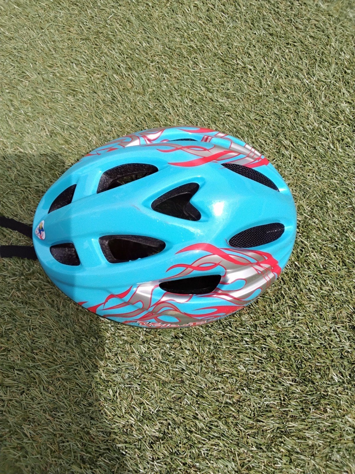 Fietshelm voor kinderen - Blauw met vlammen, Fietsen en Brommers, Fietsaccessoires | Fietshelmen, Onbekend, Jongen of Meisje, Overige maten