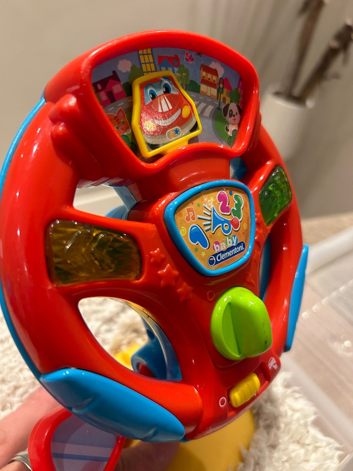 Baby Clementoni Zuignap Auto Stuur met Geluid en Licht, Ophalen, Zo goed als nieuw, Auto, Met licht