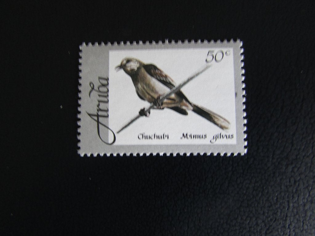 Postzegel Vogel: Tropische Spotlijster uit Aruba, Ophalen of Verzenden, Postfris, Dier of Natuur