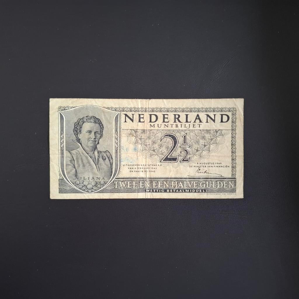 2 1/2 gulden Nederland #009, Verzenden, 2½ gulden, Los biljet