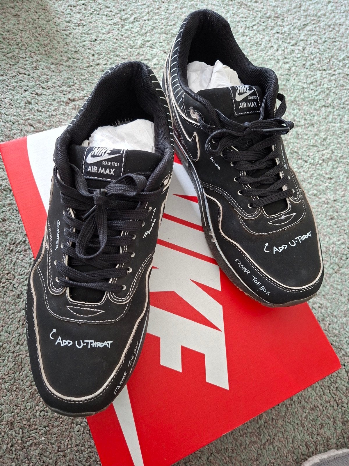 Nike Air Max 1 Sketch to Shelf Zwart Maat 46, Kleding | Heren, Schoenen, Zwart, Nike, Ophalen of Verzenden, Sneakers of Gympen