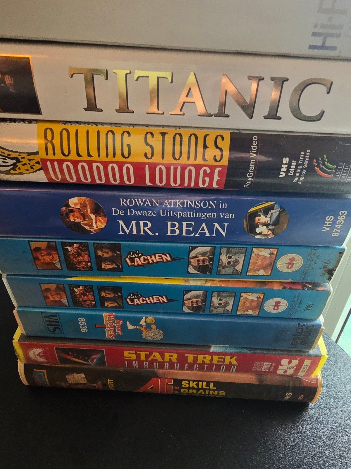 VHS-banden: Titanic, Mr. Bean, Rolling Stones en meer, Gebruikt, Alle leeftijden, Drama, Ophalen of Verzenden