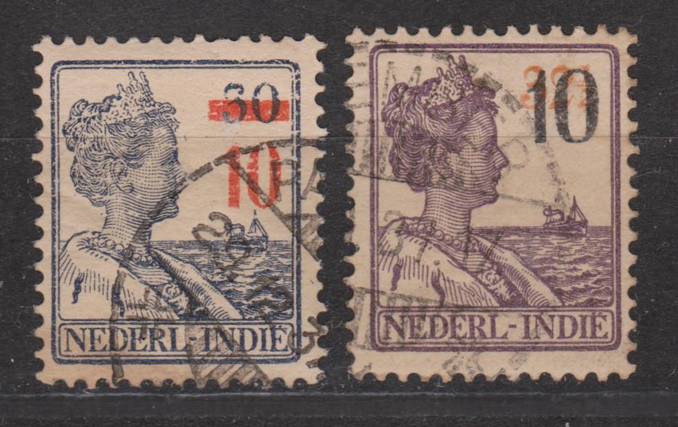 Nr 228 - 229 geb 1934 Hulpuitgifte ; Nederlands Indie 10% CW, Ophalen of Verzenden, Gestempeld, Nederlands-Indië