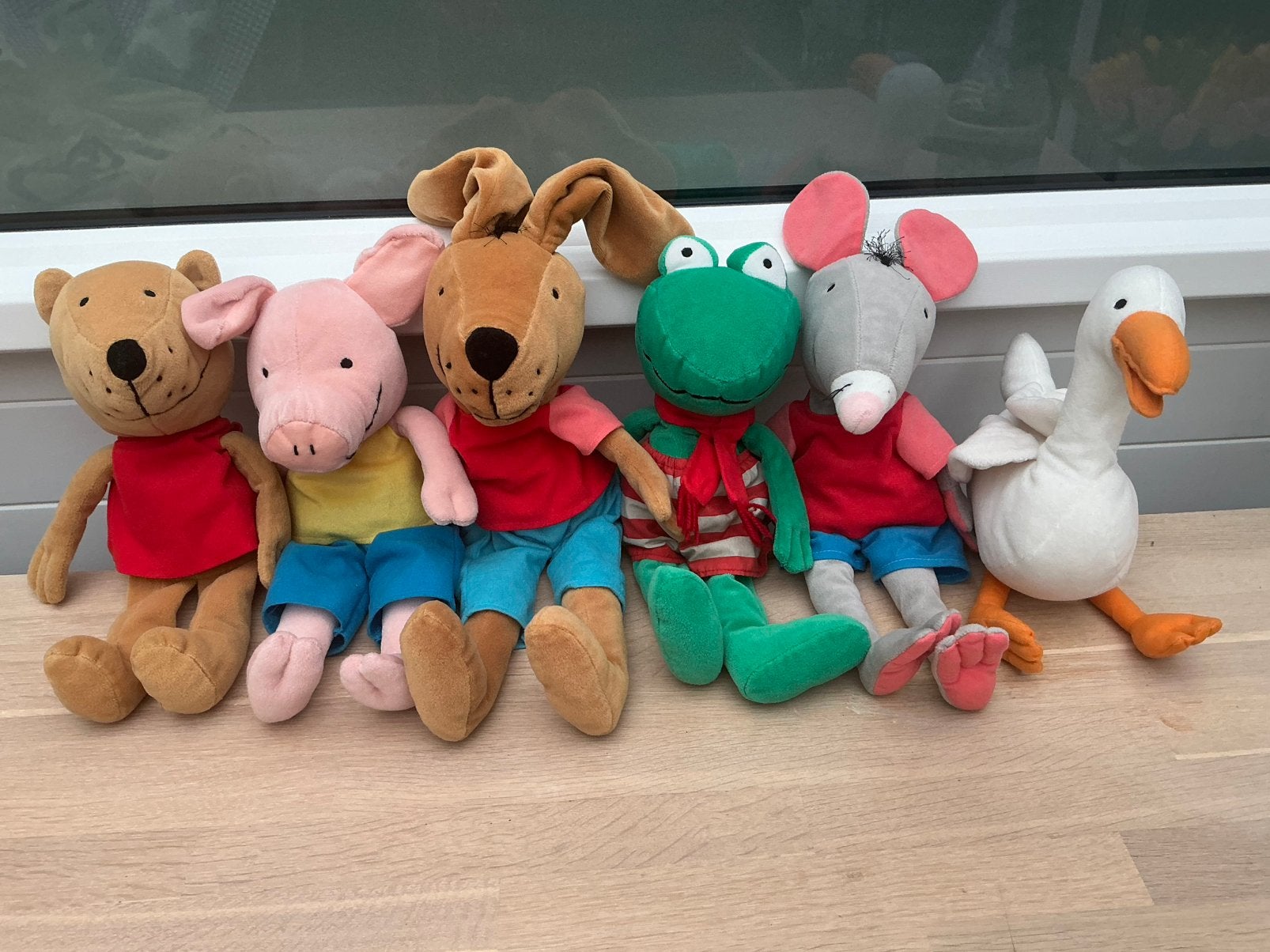 Complete set knuffels kikker en vriendjes. Max Velthuijs, Kinderen en Baby's, Speelgoed | Knuffels en Pluche, Ophalen of Verzenden