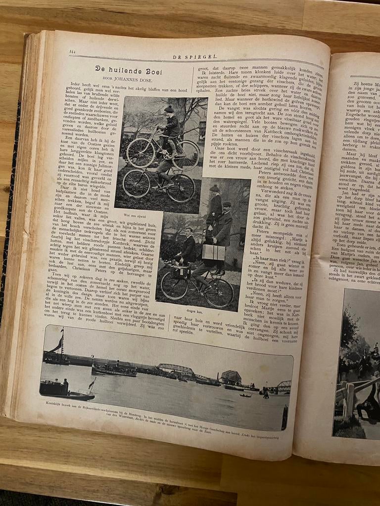 Ingebonden EERSTE jaargang De Spiegel 1906, antiek, Ophalen of Verzenden