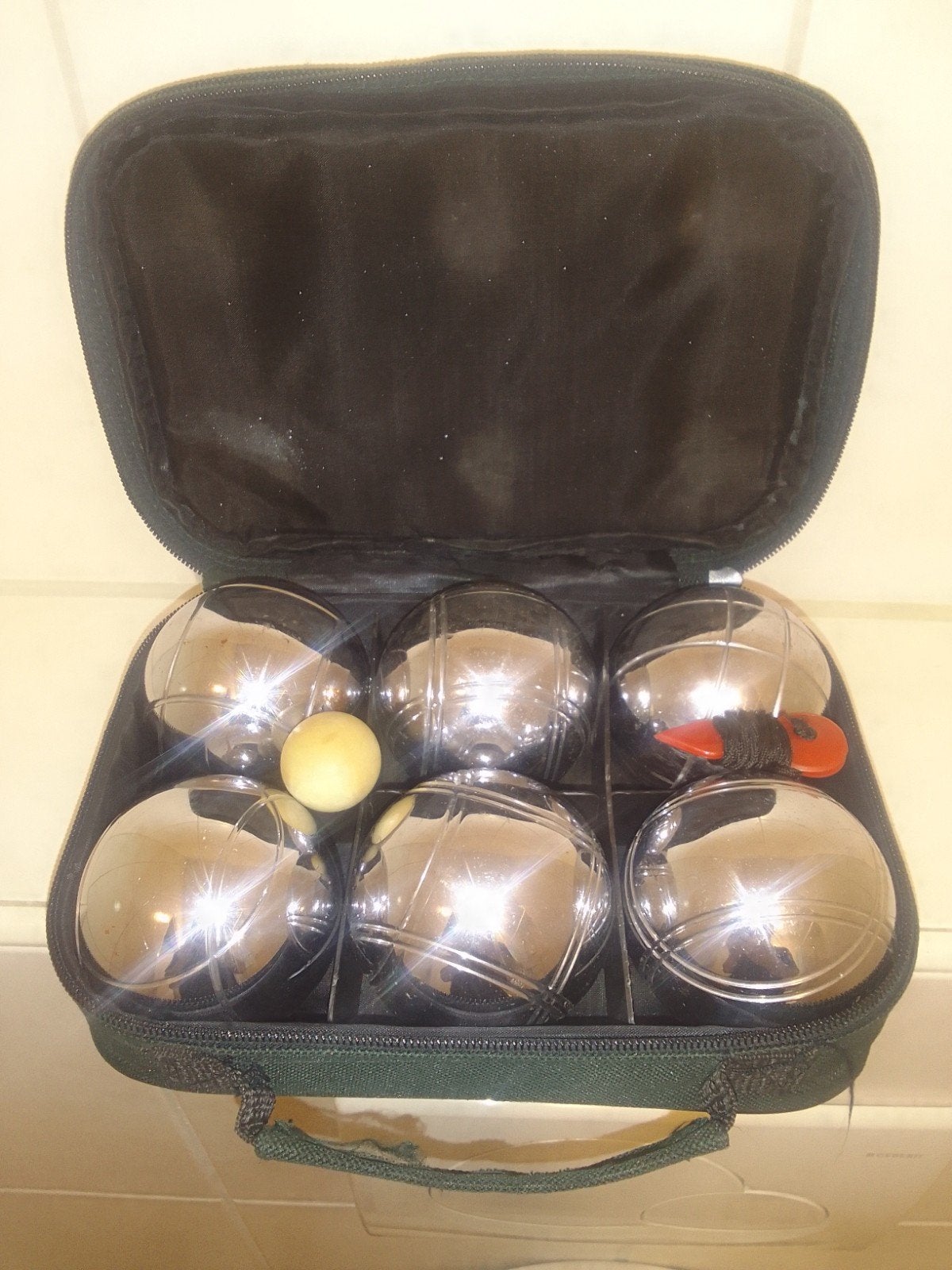 COMPLEET JEU DE BOULES SPEL – IN GOEDE STAAT!, Ophalen, Zo goed als nieuw, Bal