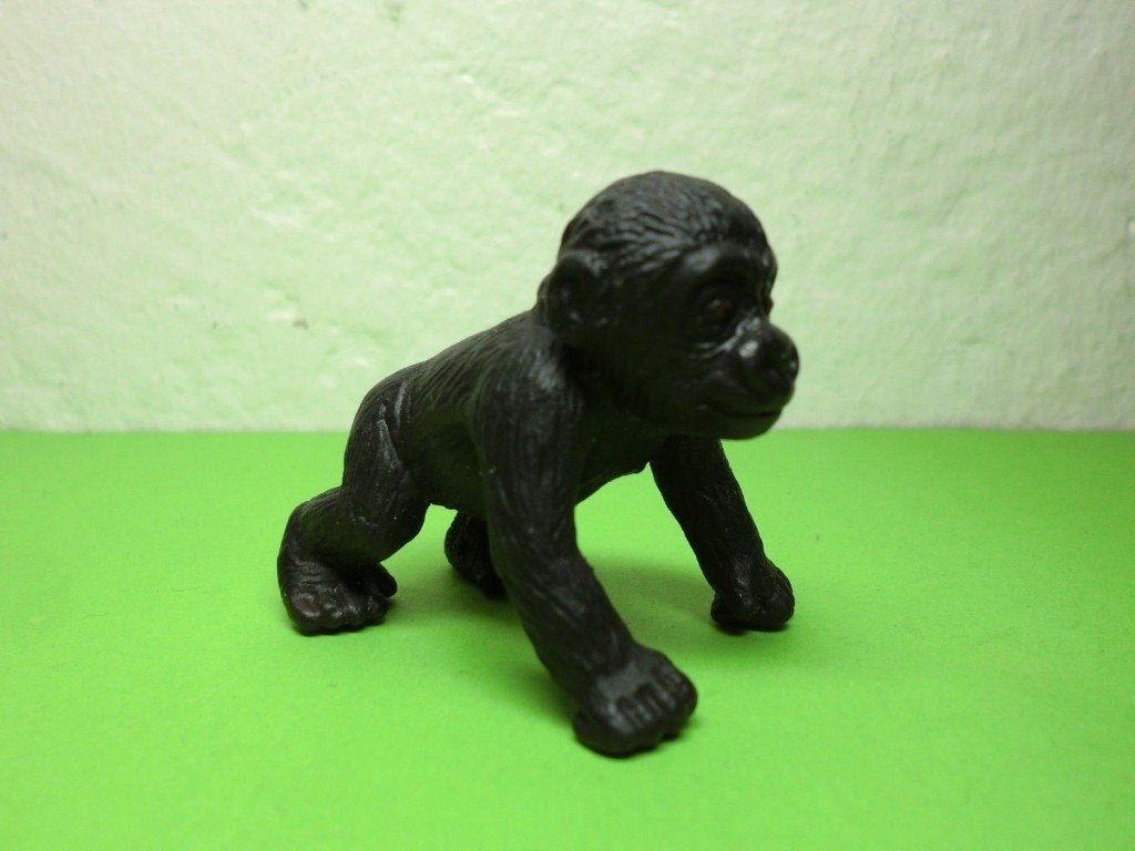 Schleich 14198 gorilla jong, dierfiguur, Verzenden, Gebruikt, Wild dier, Beeldje of Figuurtje
