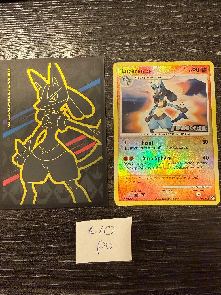 Lucario lv. 30 2007 6/130 Stamped Burger King Promo, Ophalen of Verzenden, Gebruikt, Losse kaart, Foil