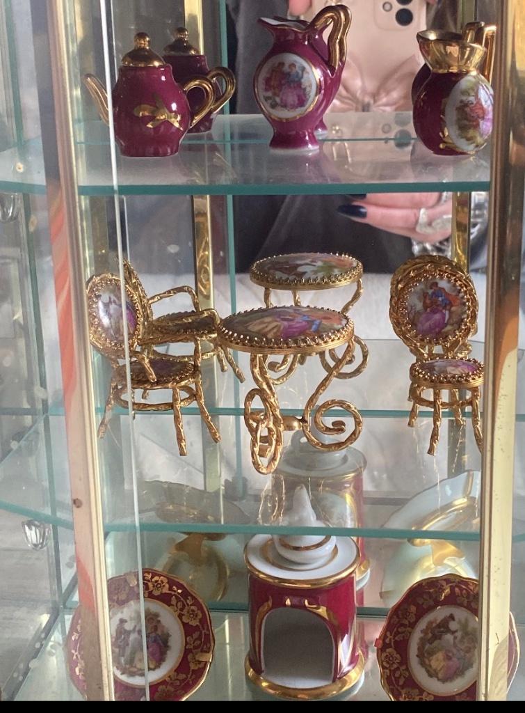 Vitrine kastje incl inhoud, Antiek en Kunst, Curiosa en Brocante, Ophalen