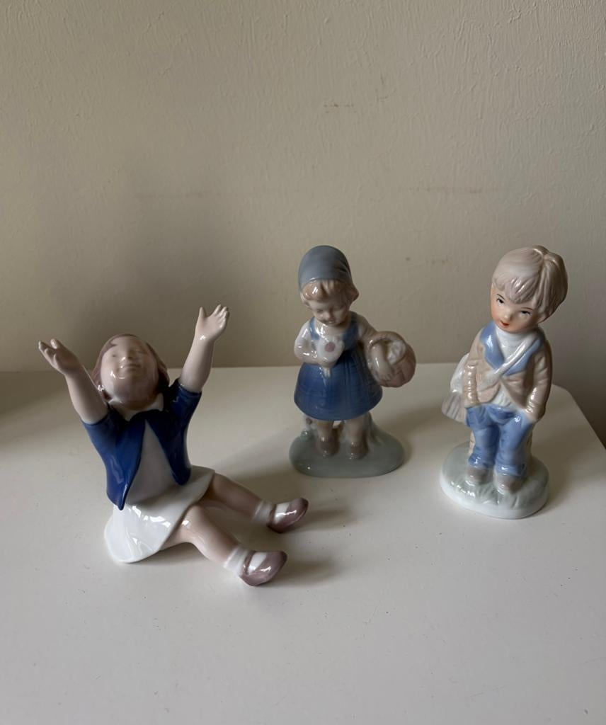Bing & Grondahl, Bornfjord, porseleinen beeldjes (3), Ophalen of Verzenden, Zo goed als nieuw, Mens