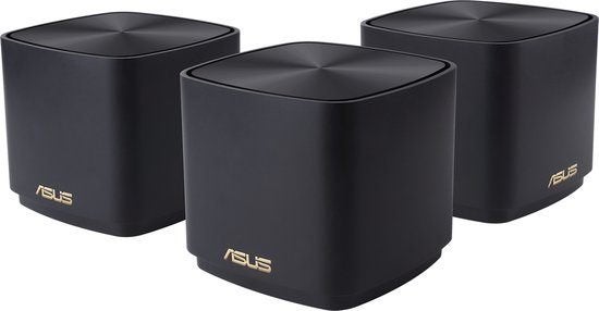 ASUS ZenWiFi XD4 Plus - AiMesh - Mesh Wifi - Zwart - 3-pack, Ophalen of Verzenden, Zo goed als nieuw, ASUS
