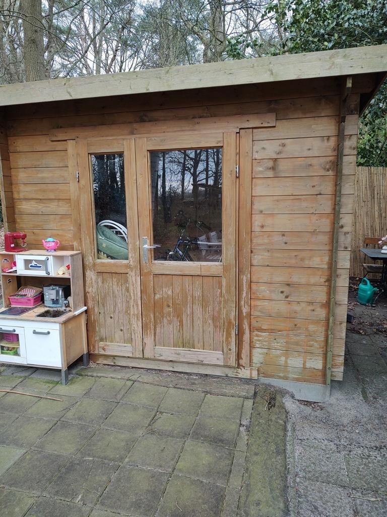 Houten schuurtje zonder deuren, Tuin en Terras, Ophalen of Verzenden, Gebruikt, Hout, Overige typen