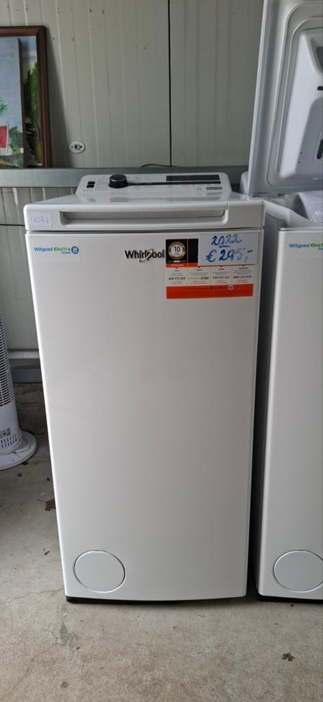 Whirlpool bovenlader wasmachine 2022, 6 maand garantie 4079, Ophalen, Minder dan 85 cm, Bovenlader, Refurbished